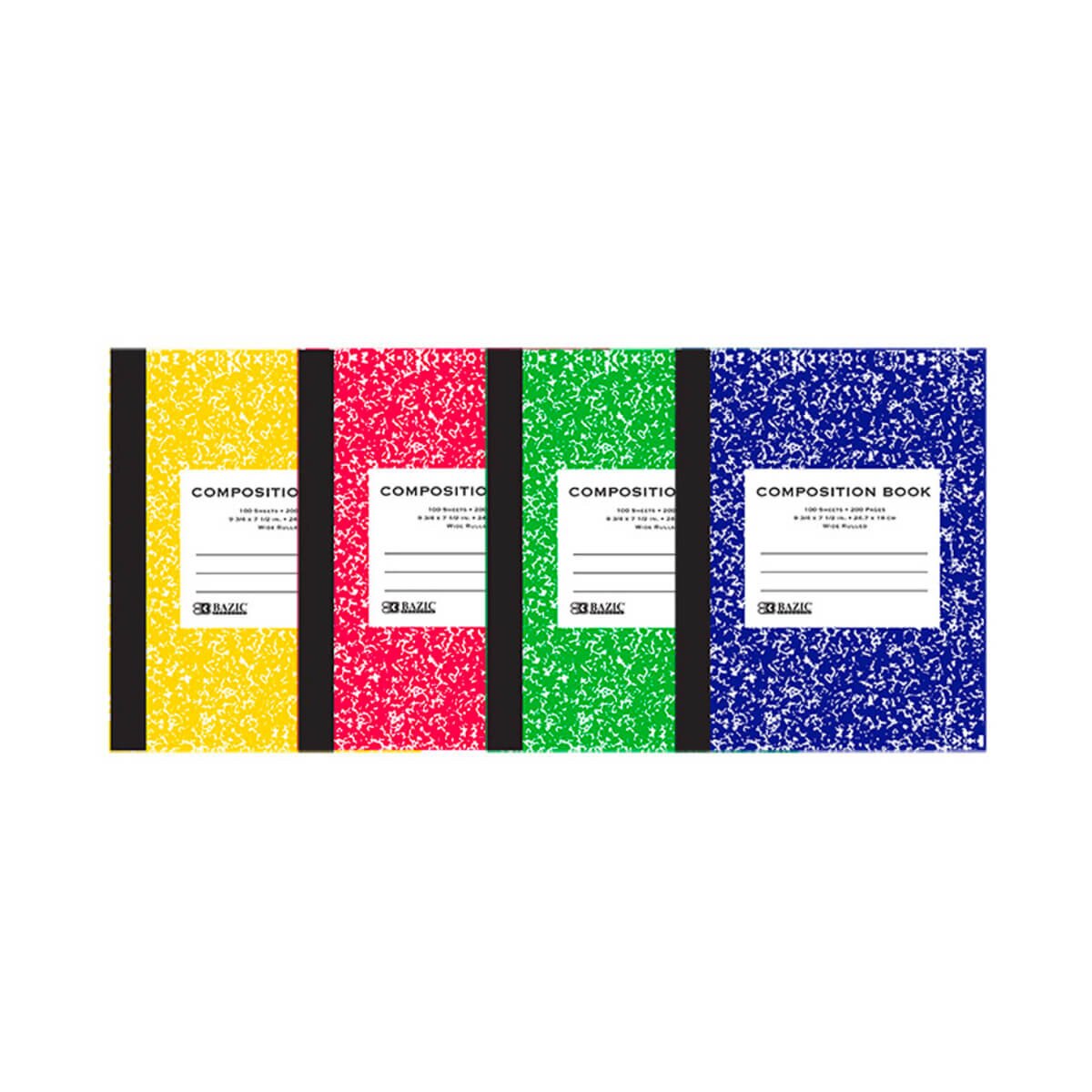 Bazic Soft Cover Composition Notebook 100 Sheets